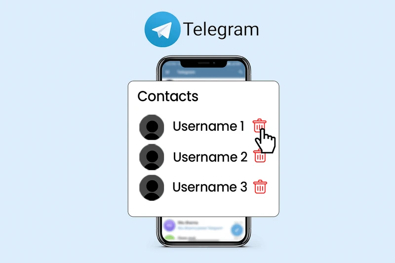 نحوه حذف مخاطبین تلگرام در اندروید